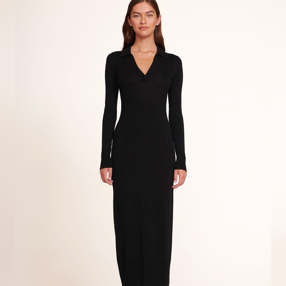 Rare! BNWT Staud 'Crown'  Black Wool Dress, size S